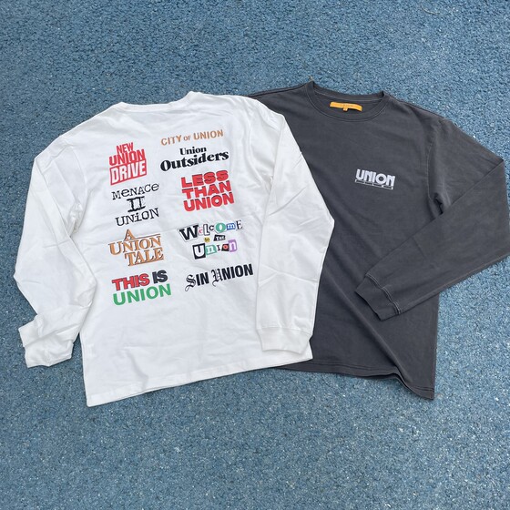 Original D men's new American street fashion brand UNLA pure cotton washing retro printed loose skateboard long-sleeved T-shirt Original D men's new American street fashion brand UNLA pure cotton washing retro printed loose skateboard long-sleeved T-shirt