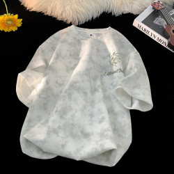 Short-Sleeved Men's Popular 2025 New American-Style Trendy Brand T-Shirt, Trendy Tie-Dye Clothing, Loose Half-Sleeve Short-Sleeved Men's Popular 2025 New American-Style Trendy Brand T-Shirt, Trendy Tie-Dye Clothing, Loose Half-Sleeve