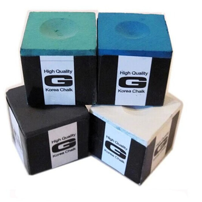 Мел для кия 韩国g牌巧克粉中式黑8 英式小头杆斯诺克浅绿色干性巧粉 Jassinry