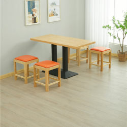 Fast food restaurant economical solid wood small square stool Fast food restaurant economical solid wood small square stool