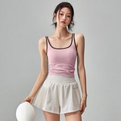 Sports Vest for Women, Shock-Proof Running Training Yoga Clothing Top, Breathable Slimming Fitness Suit, Quick-Drying Summer Wear Sports Vest for Women, Shock-Proof Running Training Yoga Clothing Top, Breathable Slimming Fitness Suit, Quick-Drying Summer Wear