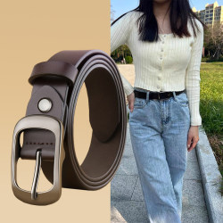 Paul Summer Belt for Women 2025 New Genuine Leather Pin Buckle Versatile Cowhide Belt for Women to Match Jeans Paul Summer Belt for Women 2025 New Genuine Leather Pin Buckle Versatile Cowhide Belt for Women to Match Jeans
