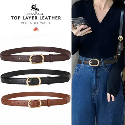 Women's Belt 2025 New Model Decorative Belt for Jeans Women's Fashion Versatile Black High-End Feel Women's Belt 2025 New Model Decorative Belt for Jeans Women's Fashion Versatile Black High-End Feel