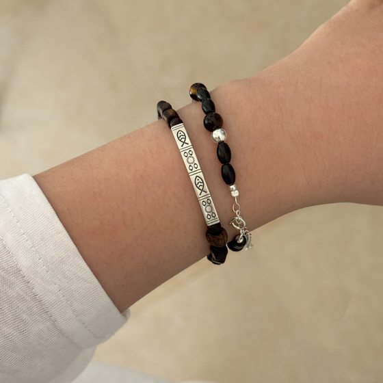 DUPIN foot silver 999 bent pipe small fish agarwood bracelet women's retro high-end stacked wooden bracelet beaded bracelet
DUPIN foot silver 999 bent pipe small fish agarwood bracelet women's retro high-end stacked wooden bracelet beaded bracelet