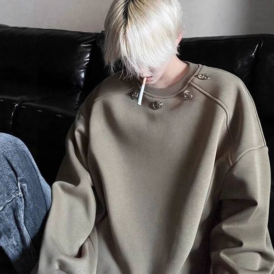 Design-sensing long-sleeved sweatshirt rivet jacket for men and women round neck spring and autumn hat-free niche oversize retro
Design-sensing long-sleeved sweatshirt rivet jacket for men and women round neck spring and autumn hat-free niche oversize retro