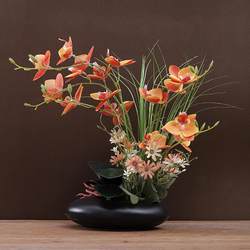 Phalaenopsis Artificial Flower Potted Plant Light Luxury Flower Arrangement Set Living Room Entrance Front Desk Hotel Tabletop Fake Flower Floral Decoration Phalaenopsis Artificial Flower Potted Plant Light Luxury Flower Arrangement Set Living Room Entrance Front Desk Hotel Tabletop Fake Flower Floral Decoration