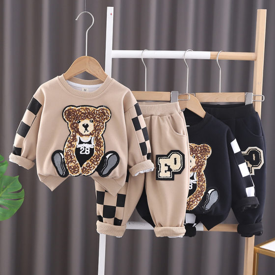 Boys autumn suit 2025 new fashionable cute baby towel bear children sweatshirt two-piece set spring and autumn
Boys autumn suit 2025 new fashionable cute baby towel bear children sweatshirt two-piece set spring and autumn