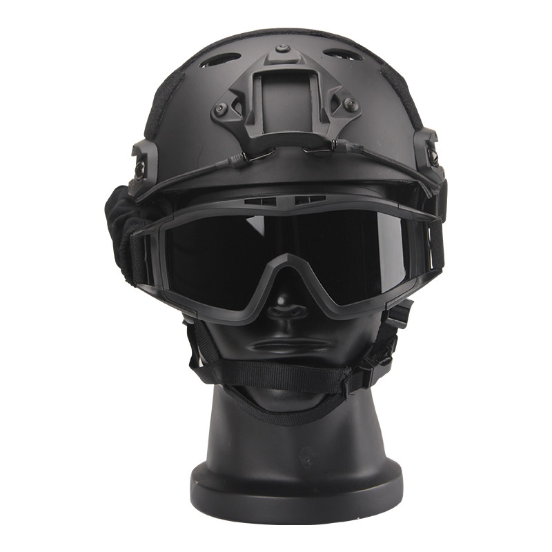 Helm Taktis dengan Kacamata Gaya FAST Ukuran M