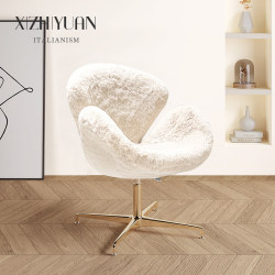 Swan Chair, Adjustable and Swivel Makeup Chair, Dressing Room High-End Light Luxury Art Chair, Home Computer Office Chair, Bedroom Swan Chair, Adjustable and Swivel Makeup Chair, Dressing Room High-End Light Luxury Art Chair, Home Computer Office Chair, Bedroom