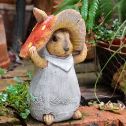 Foreign Trade Export Mushroom Hat Bunny Figurine Garden Creative Miscellaneous Goods Courtyard Balcony Desktop Home Decoration Ornament Foreign Trade Export Mushroom Hat Bunny Figurine Garden Creative Miscellaneous Goods Courtyard Balcony Desktop Home Decoration Ornament