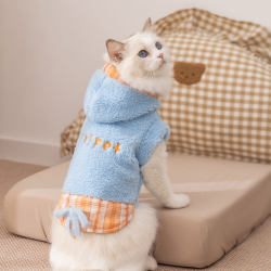 Cat clothes, autumn and winter clothes, warm fleece clothes for Ragdoll cats, Siamese cats and kitten clothes, anti-shedding pet clothes Cat clothes, autumn and winter clothes, warm fleece clothes for Ragdoll cats, Siamese cats and kitten clothes, anti-shedding pet clothes