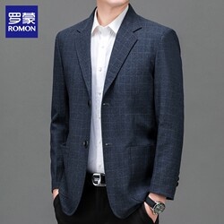 Romon Plaid Suit Men's High-End Single Suit Jacket 2025 Autumn New Business Casual Blazer for Men Romon Plaid Suit Men's High-End Single Suit Jacket 2025 Autumn New Business Casual Blazer for Men