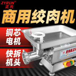 Zhengyuan Frozen Meat Grinder Commercial Model Ry12S Stainless Steel High-Power Meat Mincer Sausage Stuffer for Butcher Shops Zhengyuan Frozen Meat Grinder Commercial Model Ry12S Stainless Steel High-Power Meat Mincer Sausage Stuffer for Butcher Shops
