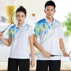 Badminton men's summer sports short-sleeved T-shirt customization Badminton men's summer sports short-sleeved T-shirt customization