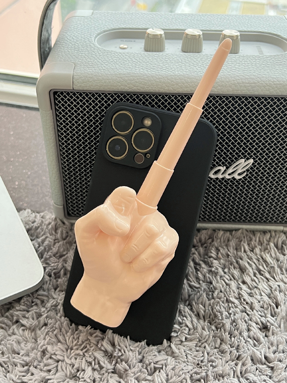 Big Middle Finger Funny Spoof Telescopic Stand 3D Niche Samsung Phone Case
