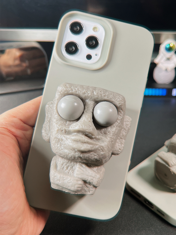 Easter Island Giant Squishy Funny 3D 15, 14, 13, 12 iPhone Case