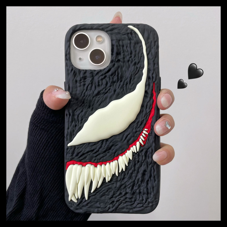 Venom 3D Silicone TPU 15, 14, 13, 12, 11 iPhone Case