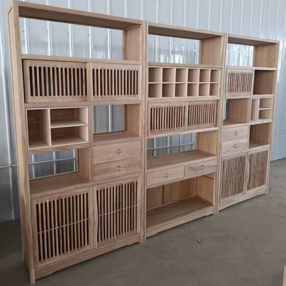 New Chinese style full solid wood combination bookcase white stubble old elm bookcase office background shelf bookcase ancient shelf storage
New Chinese style full solid wood combination bookcase white stubble old elm bookcase office background shelf bookcase ancient shelf storage