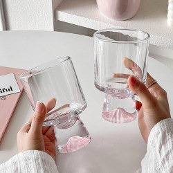 High-Quality Glass Water Cup with a Beautiful Design for Girls, Cute and Luxurious, Tall Beer Cup, Creative Drink and Coffee Cup High-Quality Glass Water Cup with a Beautiful Design for Girls, Cute and Luxurious, Tall Beer Cup, Creative Drink and Coffee Cup