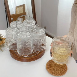 Sunflower Glass Cup Set, High Aesthetic Value, Suitable for Home Use in the Living Room, Vintage Embossed Drinking Cups, Beverage and Coffee Cups Sunflower Glass Cup Set, High Aesthetic Value, Suitable for Home Use in the Living Room, Vintage Embossed Drinking Cups, Beverage and Coffee Cups