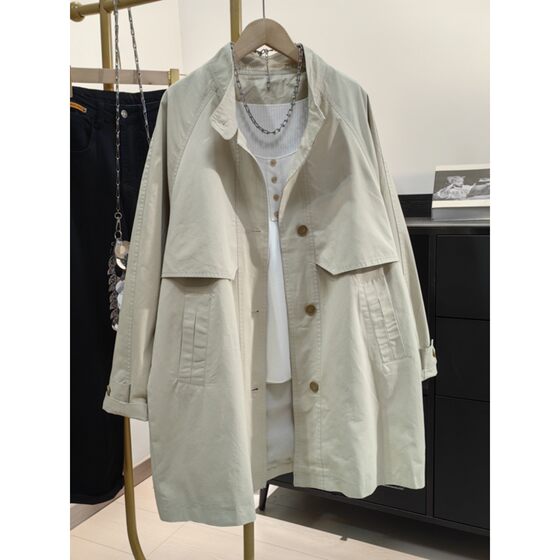 Super beautiful windbreaker 2025 Spring and Autumn New Korean loose casual mid-length high-end pure cotton stand-up collar jacket for women
Super beautiful windbreaker 2025 Spring and Autumn New Korean loose casual mid-length high-end pure cotton stand-up collar jacket for women