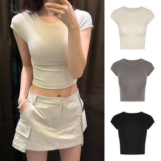 Moses Queen Moxi round neck short sleeve 2025 new summer women's slim slim shoulder T-shirt short top
Moses Queen Moxi round neck short sleeve 2025 new summer women's slim slim shoulder T-shirt short top