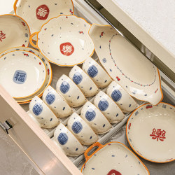 Underglaze Color 2025 Bowl and Plate Set for Home Use, Jingdezhen High-Quality Ceramic Tableware Set, Bowls and Plates, Wedding Gift Underglaze Color 2025 Bowl and Plate Set for Home Use, Jingdezhen High-Quality Ceramic Tableware Set, Bowls and Plates, Wedding Gift