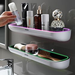 Bathroom rack toilet washbasin wall towel storage rack no punching wall-mounted Bathroom rack toilet washbasin wall towel storage rack no punching wall-mounted