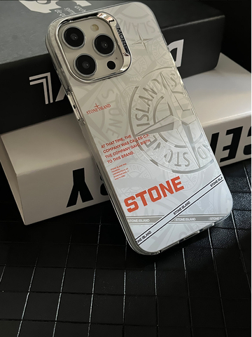 Silver — Stone Island Magsafe New 15, 14, 13, 12 iPhone Case