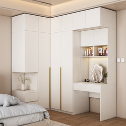Solid Wood Corner Wardrobe Dressing Table Bedroom For Home Corner L-shaped Cloakroom 90 Degree Desk Wardrobe Integrated Combination Solid Wood Corner Wardrobe Dressing Table Bedroom For Home Corner L-shaped Cloakroom 90 Degree Desk Wardrobe Integrated Combination