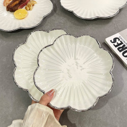 High-Quality Ceramic Plate, Dumpling Plate, Dish Plate, Household Breakfast Plate, Western-Style Flat Plate, Fried Food Plate, Dessert Plate High-Quality Ceramic Plate, Dumpling Plate, Dish Plate, Household Breakfast Plate, Western-Style Flat Plate, Fried Food Plate, Dessert Plate