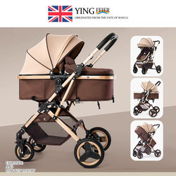 British High-View Baby Stroller Can Sit and Lie Down, Lightweight, Foldable, Two-Way Push, Shock-Absorbing, for Newborns and Infants British High-View Baby Stroller Can Sit and Lie Down, Lightweight, Foldable, Two-Way Push, Shock-Absorbing, for Newborns and Infants