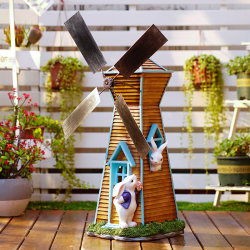 Outdoor Balcony Garden Landscaping Layout Iron Art Solar Windmill Ornaments Kindergarten Courtyard Decoration Creative Landscape Outdoor Balcony Garden Landscaping Layout Iron Art Solar Windmill Ornaments Kindergarten Courtyard Decoration Creative Landscape