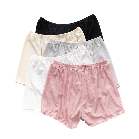 Anti -Anti -light safety pants female can wear summer thin loose loose ice silk without marks large size home pajamas bottom shorts Anti -Anti -light safety pants female can wear summer thin loose loose ice silk without marks large size home pajamas bottom shorts