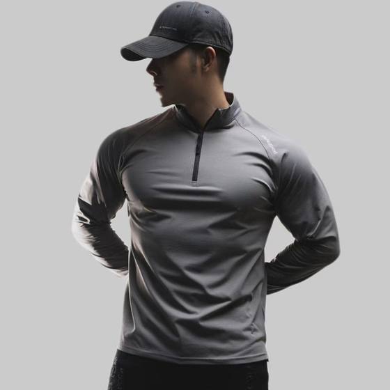 Muscle autumn and winter new style men's sports and leisure running gym training zipper printed loose long-sleeved T-shirt
Muscle autumn and winter new style men's sports and leisure running gym training zipper printed loose long-sleeved T-shirt