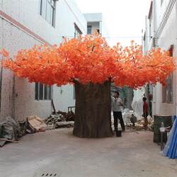 Factory direct sales of simulated plants, fiberglass, simulated red maple trees, processing of various indoor and outdoor column artificial trees Factory direct sales of simulated plants, fiberglass, simulated red maple trees, processing of various indoor and outdoor column artificial trees