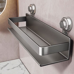 Suction cup bathroom shelf powder room punch-free washbasin wash basin shower room wall hanging toilet storage layer Suction cup bathroom shelf powder room punch-free washbasin wash basin shower room wall hanging toilet storage layer