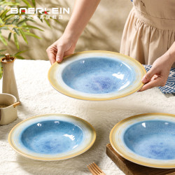 High-End Restaurant Deep Dish Plates, Commercial-Grade Melamine Wide-Rim Deep Round Plates, Special Tableware for Hotels and Restaurants High-End Restaurant Deep Dish Plates, Commercial-Grade Melamine Wide-Rim Deep Round Plates, Special Tableware for Hotels and Restaurants