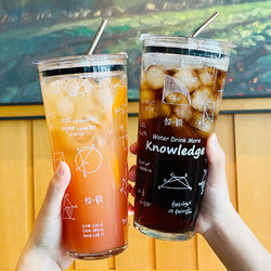 1 Liter Large-Capacity Glass Cup, High-Looking and High-Temperature Resistant Drinking Cup for Girls, with Lid and Straw, Milk and Juice Cup 1 Liter Large-Capacity Glass Cup, High-Looking and High-Temperature Resistant Drinking Cup for Girls, with Lid and Straw, Milk and Juice Cup