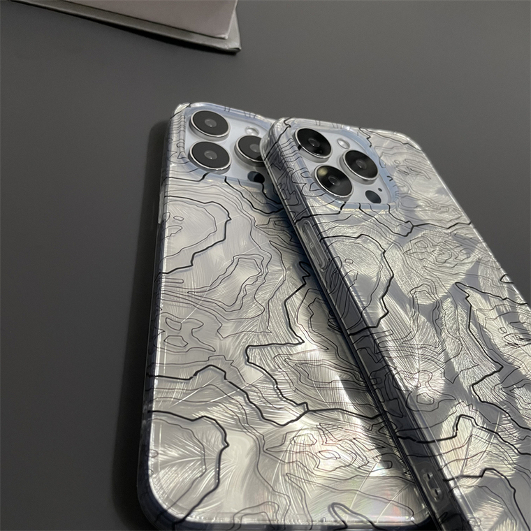 Topographic Map New Electroplated 15, 14, 13, 12 iPhone Case