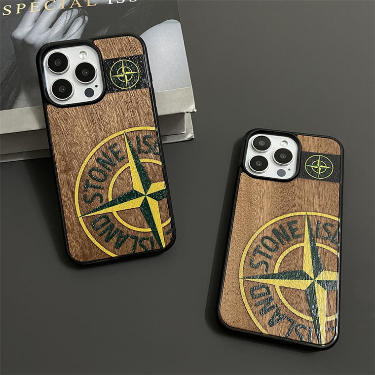 Stone Island Natural Wood New 15, 14, 13, 12 iPhone Case