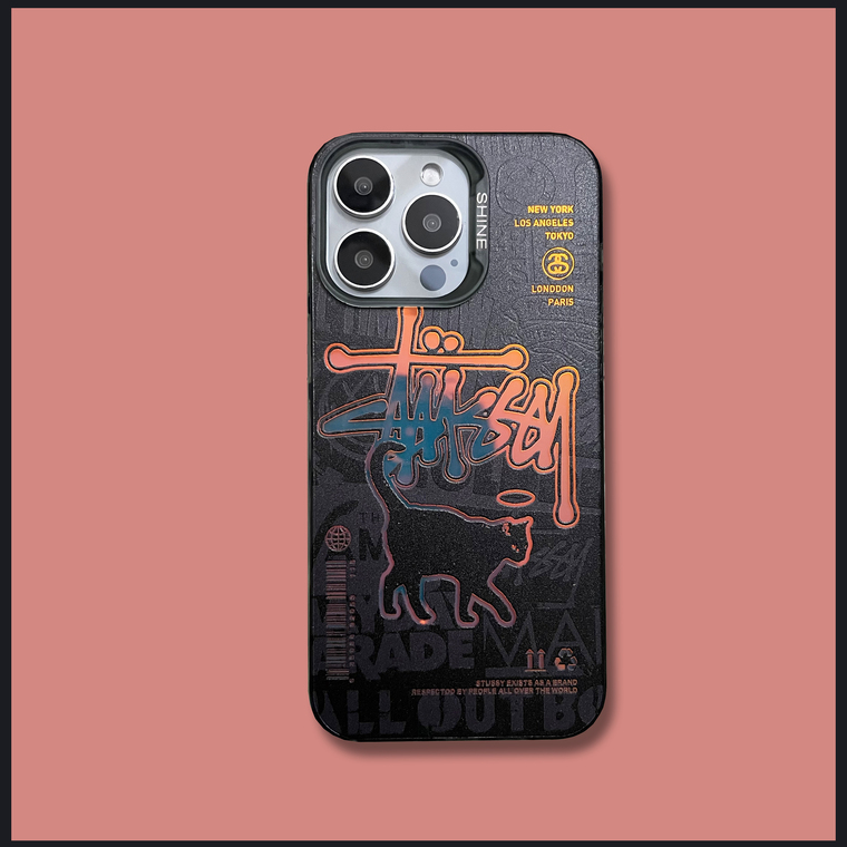 Stussy Black Cat New 15, 14, 13, 12 iPhone Case