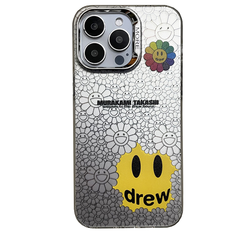 Silver — Drew Kaikai Kiki Flower New Electroplated 15, 14, 13, 12 iPhone Case