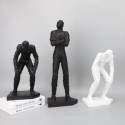 Modern simple creative resin mosaic character ornaments office model room home living room desktop decorations Modern simple creative resin mosaic character ornaments office model room home living room desktop decorations