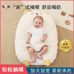 Newborn Slope Pillow, Baby Nursing Pillow, Slope Cushion Pillow, Baby Lying down Feeding Aid, Safe and Cozy Sleeping Bed-In-Bed Newborn Slope Pillow, Baby Nursing Pillow, Slope Cushion Pillow, Baby Lying down Feeding Aid, Safe and Cozy Sleeping Bed-In-Bed