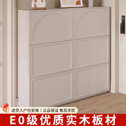 Solid wood shoe cabinet for home entrance and entrance cabinet integrated against the wall Solid wood shoe cabinet for home entrance and entrance cabinet integrated against the wall