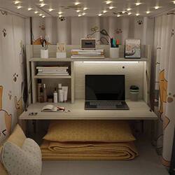 Dormitory artifact college student bed desk lazy laptop study dormitory upper and lower bunk small table Dormitory artifact college student bed desk lazy laptop study dormitory upper and lower bunk small table