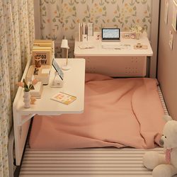 College student dormitory artifact bed desk laptop desk dormitory upper and lower bunk hanging in the air with foldable lazy table College student dormitory artifact bed desk laptop desk dormitory upper and lower bunk hanging in the air with foldable lazy table