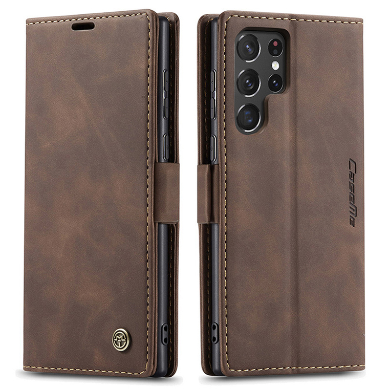 Vintage Wallet S24, S24 Plus, S24 Ultra Folio Flip Business Samsung Phone Case