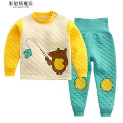 Baby Underwear Set, Infant Winter Clothing, Three-Layer Quilted Warm Children's Pajamas, Spring, Autumn and Winter Styles, Autumn Clothes and Pants Baby Underwear Set, Infant Winter Clothing, Three-Layer Quilted Warm Children's Pajamas, Spring, Autumn and Winter Styles, Autumn Clothes and Pants